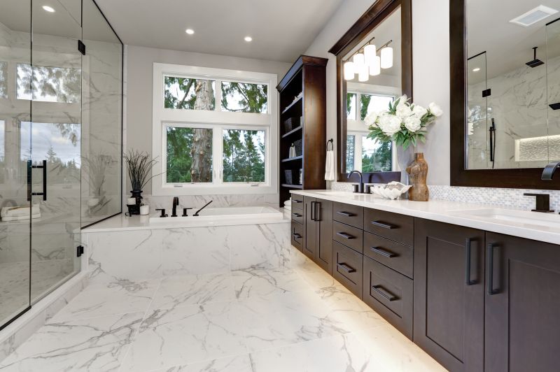 Modern Bathroom with Marble Accents